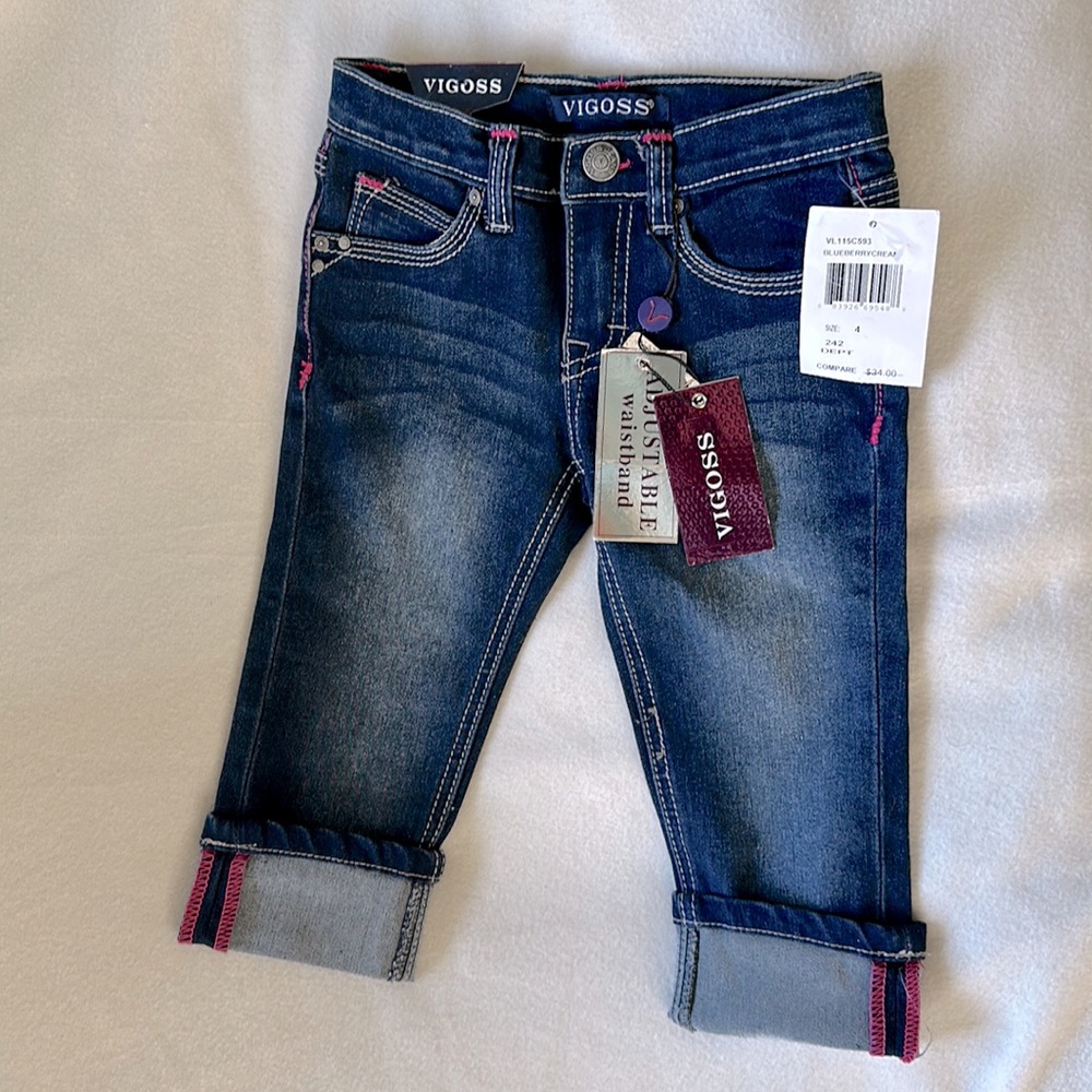 NEW WITH TAGS Vigoss Girls Jeans 4T